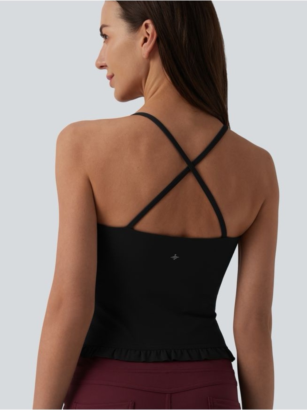 Halara SoftlyZero™ Airy Ruffle Hem Cool Touch Yoga Cami Top-UPF50+ large